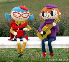 Anorak Magazine Blog Lucky's FeltÂ Pals. #toys #guitar #couple #dolls #felt #cratfs