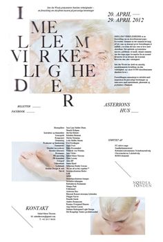 IMELLEM VIRKELIGHEDER on Behance #interactive #design #type #layout #web #typography