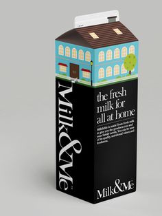 Milk & Me - Fresh #house #packaging #design #graphic #home #milk #carton