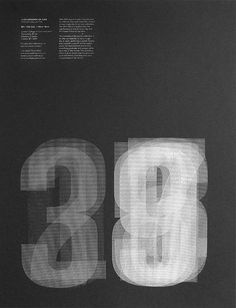 Graphic poster with transparent numbers
