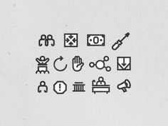 Dribbble - More Icons by Colin Miller #vector #icons #texture