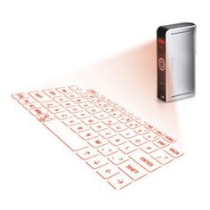 Reduce the strain of typing on your mobile device's miniature keyboard with this Projection Keyboard! #product #design #gadget #technology