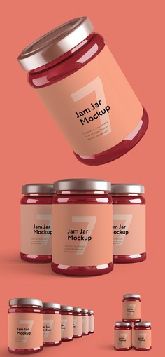 Free Jam Jar Mockup PSD | Freebies PSD