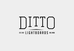 Ditto Lightboards #type #brand #design #logo