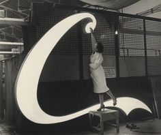 Creative Review - The making of a Coca-Cola neon sign, 1954 #signage