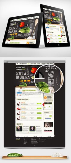 Officine in Cucina Web interface Design on the Behance Network #web #food