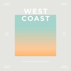 West Coast #album #design #sorbet #cover #minimal #gradient #cd