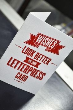 Letterpress greeting card on the Behance Network #card #look #letterpress #wishes #greeting #better