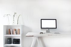 Tumblr #interior #brick #white #office #sorbet #desk #minimal #studio
