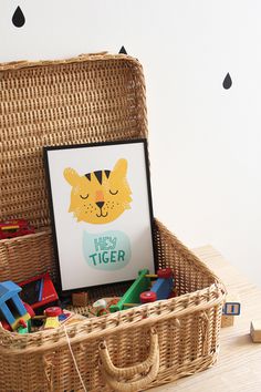 #nordic #design #graphic #illustration #danish #simple #nordicliving #living #interior #kids #room #poster #tiger #hey #yellow #green