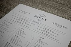The Sicilian #sicilian #menu #of #the #restaurant #art #layout