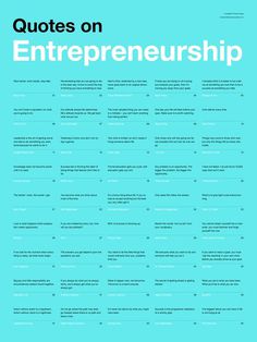 Quotes on Entrepreneurship Poster #posters #quotes