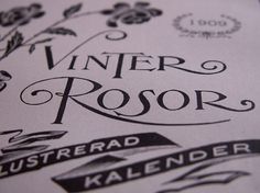 Vinter Rosor | Flickr - Photo Sharing! #nouveau #art #typography