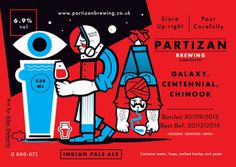 Etiquetas ilustradas para la cerveza artesanal Partizan Brewing #illustration #label #beer