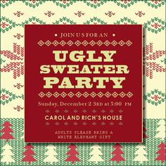 Ugly Sweater Party on Behance #christmas #invite #ugly #sweater