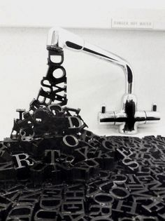 reginasworld: laser-cut wooden letters project by... - mono no aware #installation #j #richard #evans #art #typography