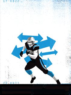 CMC1 #Illustration by Matt Stevens #Sports #NFL #Carolina #Panthers #American #Football