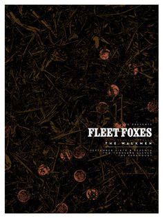 Invisible Creature Speaks » Posters #gig #poster #invisible #fleetfoxes #creature