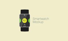 Free Flat Vector Smartwatch Mockup
