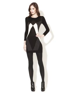 French Connection Pop Knits Sweaterdress #white #& #black #fashion #dress