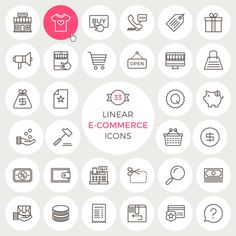 33 Linear Ecommerce Icons