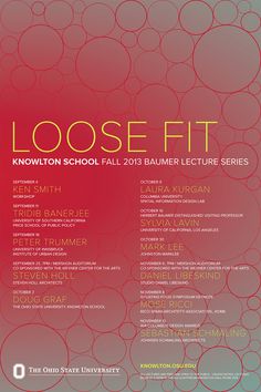Fall Lecture Series - Loose Fit #design #graphic #posters #poster