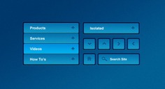 Blue navigation menu ui kit Free Psd. See more inspiration related to Menu, Blue, Button, 3d, Ui, Psd, Navigation, Ui kit, Horizontal and Kit on Freepik.