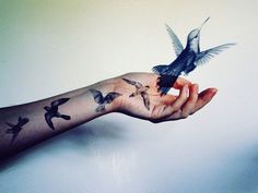 I love monday #girl #bird #tattoo #photography #animal