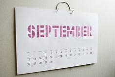 2011 Embroidery Calendar on Typography Served #embroidery #calendar #typography