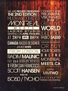 Montreal Meets 2 Poster on the Behance Network #montreal #meets #retro #aoiro #studio #poster