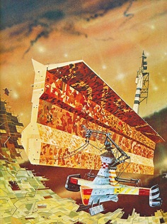 retroscifiart: “Painting by Colin Hay from the book Spacecraft 2000 to 2100AD 1978 ”