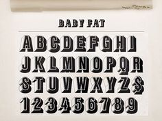 Container List: A brief tour of Milton Glaser's typography #fat #typography #typeface #vintage #glaser #baby #milton