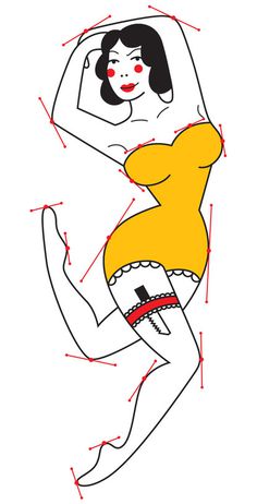 Curvy girl via Baubauhaus. #illustration #girl