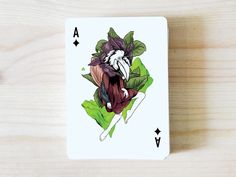 AO MATU design playing cards by Nastya KFKS. Floral and tropical design with great characters.