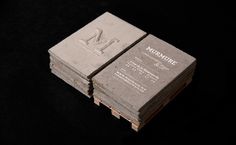 Concrete business cards by Murmure | The Fox Is Black #concrete #graphic