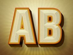 Dribbble - AB Bevel Type Treatment by Aardvark Brigade #type