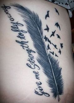 50 Beautiful Feather Tattoo Designs