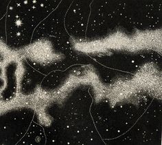 1869 German Antique Plate on Astronomy. The Milky Way #white #prints #black #illustration #stars #vintage #and #constellations #german