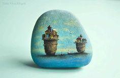Miniature Oil Paintings on Stones by Yana Khachikyan