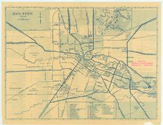Antique map of Houston from 1935 houston texas • mappery