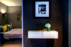 apartment, interior design, guest bedroom
