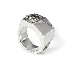 Via Malta Ring silver | SMITH/GREY #mens #accessories #white #b&w #silver #damaged #black #texture #jewellery #men #jewelry #and #fashion #ring #grey