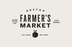 Ruston Farmer's Market Jake Dugard #graphic design #identity #farmers market