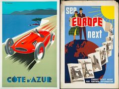 Vintage Travel Posters of the Boston Library (NOTCOT) #illustration #travel #vintage #poster