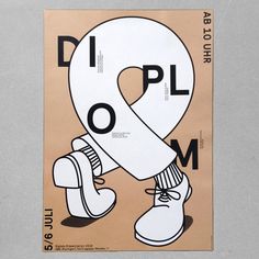Diplolma, Diploma #silkscreen #screenprint #diploma #abkstuttgart #white #black #recycledpaper #poster #klassethomas #funny #plakat