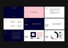 Shimmy fashion beautiful packaging branding corporate design pink minimal logo business card stationery ragged edge mindsparkle mag graphic