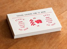 Additional Credits: Printing by Hobo Pres #letterpress #cards #business