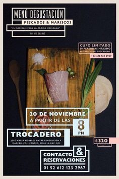 Cena Maridage by Chef Ale Salinas :: Poster design / La Paz, Mexico