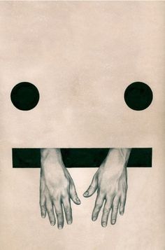All sizes | Cannibalism – Mario Hugo | Flickr - Photo Sharing! #mario #cannibalism #cardboard #eyes #smiley #hands #hugo #drawing