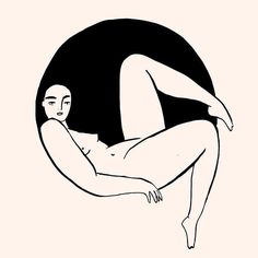 Lately everything fits into circles. . . . #illustration #drawing #sketchbook #drawingoftheday #nudeart #nude #minimal #simple #art #ink #a